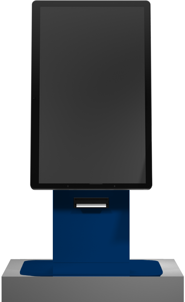 dark blue advantage countertop kiosk machine