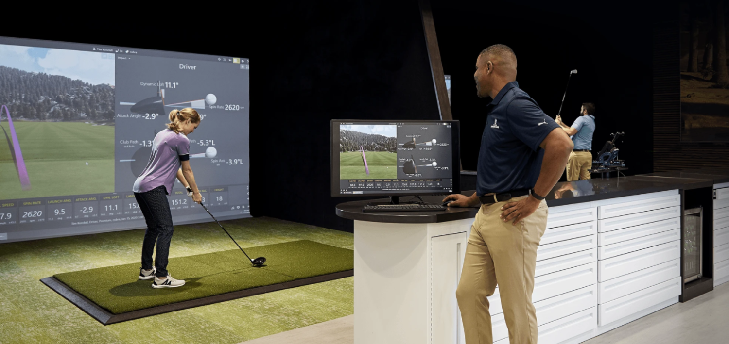 PGA store retail displays with golfer