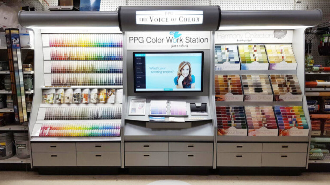 PPG paint swatch store display