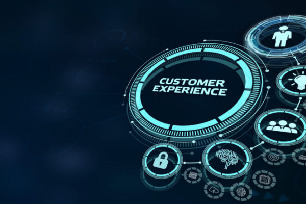 Customer experience graphic with gears