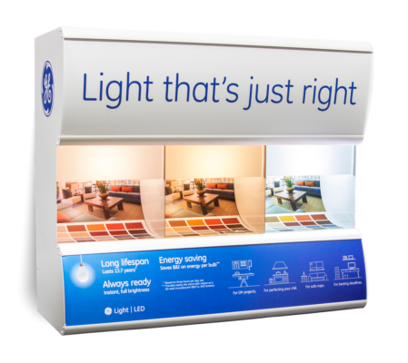 GE Lighting in-store display