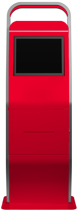 red pathway kiosk