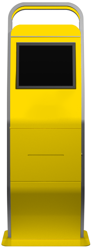 yellow pathway kiosk